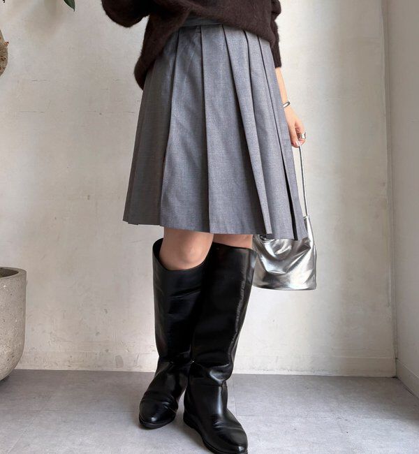  「ミドル丈プリーツスカート」|スカート|