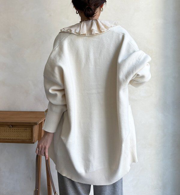  「マシーンウォッシャブルニットカーディガン」|カーディガン|
