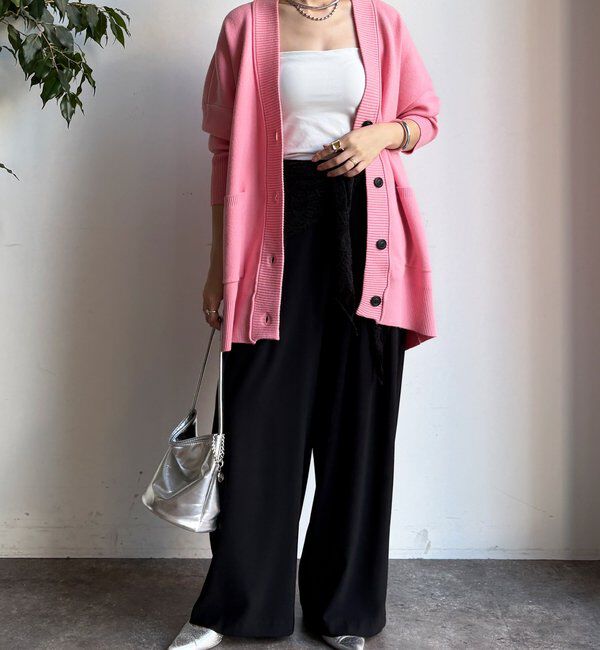  「マシーンウォッシャブルニットカーディガン」|カーディガン|