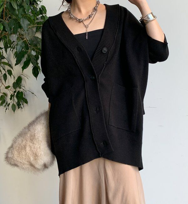  「マシーンウォッシャブルニットカーディガン」|カーディガン|