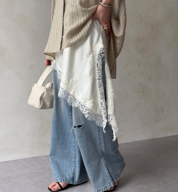  「アシメレースキャミ」|シャツ・ブラウス|