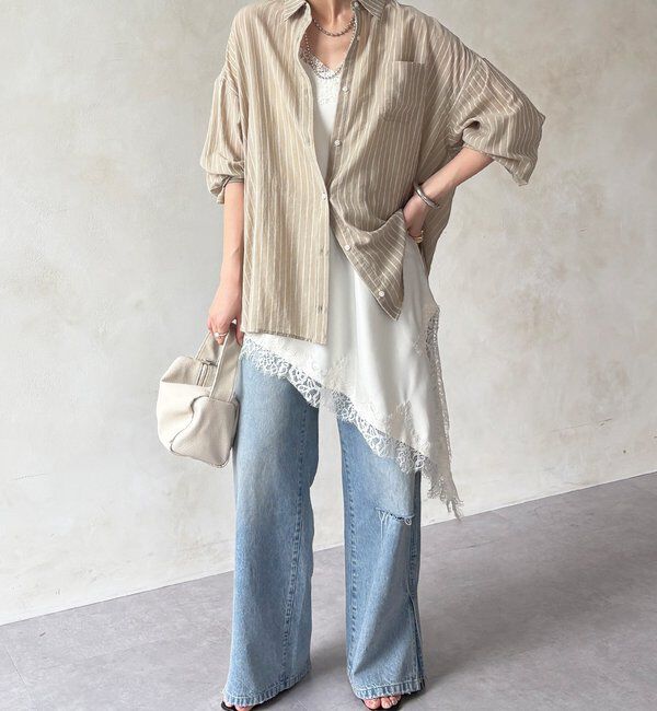  「アシメレースキャミ」|シャツ・ブラウス|