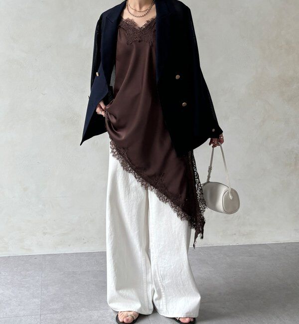  「アシメレースキャミ」|シャツ・ブラウス|