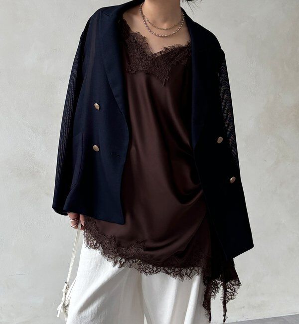  「アシメレースキャミ」|シャツ・ブラウス|