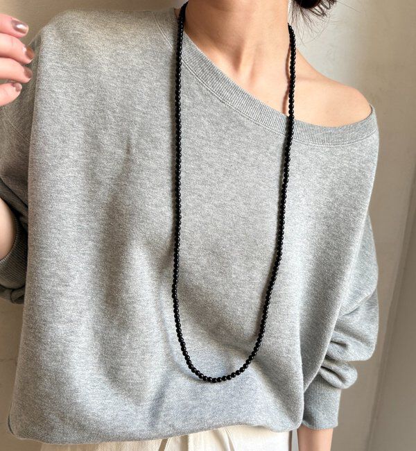  「カラーボールチェーンネックレス」|ネックレス|