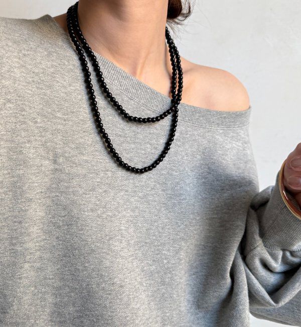  「カラーボールチェーンネックレス」|ネックレス|