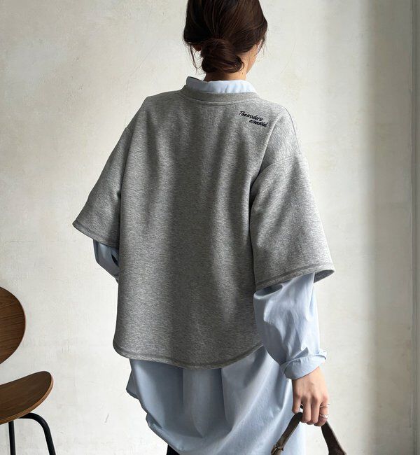  「【セットアップ可能】バックワンポイントロゴ刺繍プルオーバー」|Tシャツ・カットソー|