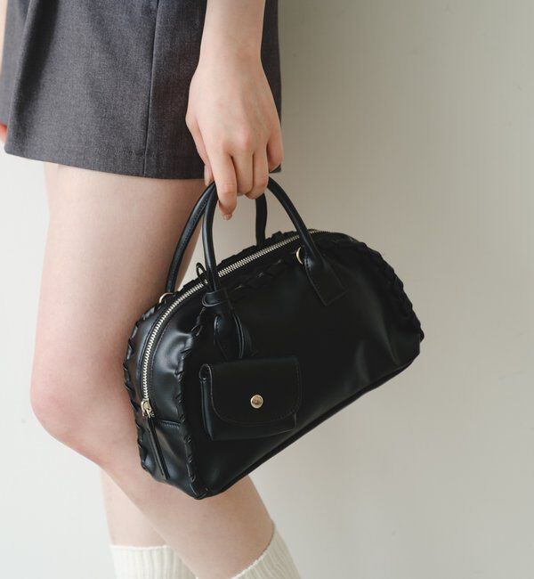  「【2WAY/500mlペットボトル収納可】ケースチャーム付ボストンバッグ」|ボストンバッグ|