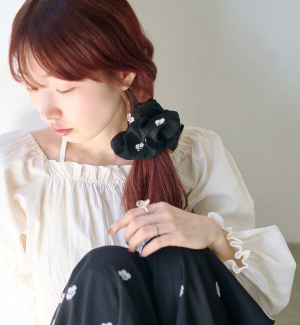  「【fiw.】フラワーステッチシュシュ」|その他|