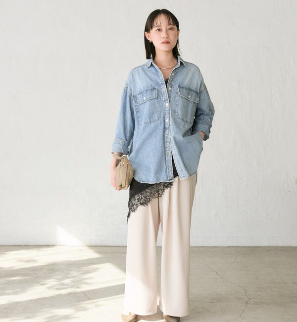  「【ベストセラー】【MONN.:.(モン)】ビッグデニムシャツ」|シャツ・ブラウス|