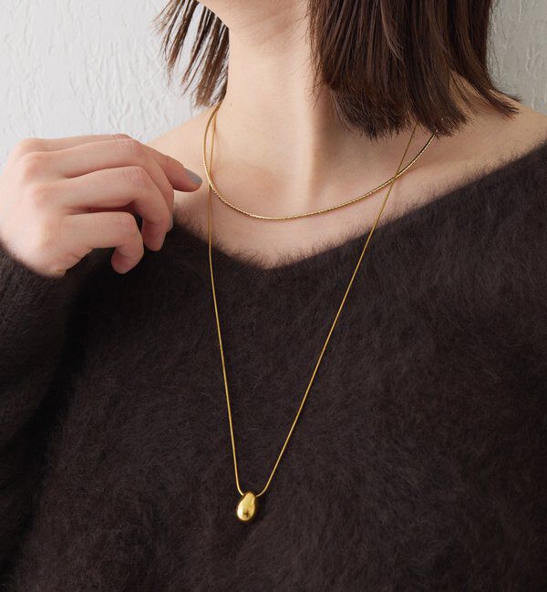  「【R.good(アールドットグッド)】エッグモチーフスライドネックレス」|リング|