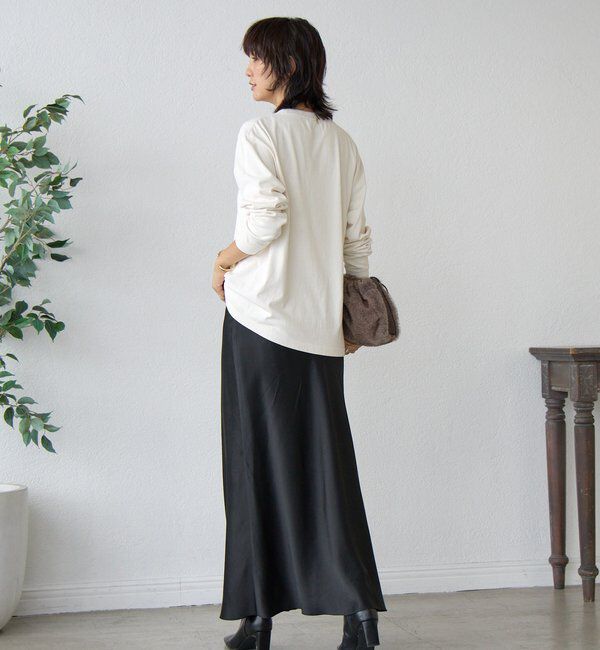  「【リラクシーな履き心地】ヴィンテージサテンバイアススカート」|スカート|