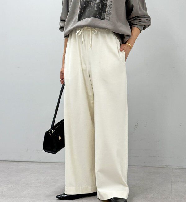  「【真冬まで暖か】両面起毛イージーストレートパンツ」|チノ|