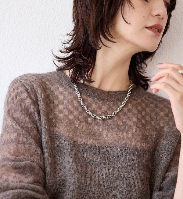  「【R.good（アールドットグッド）】編み込みチェーンネックレス」|ブローチ・コサージュ|