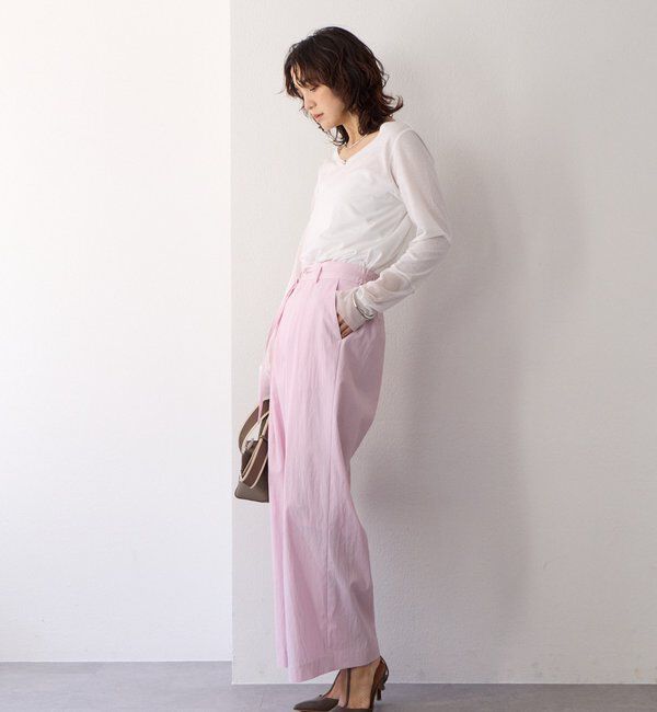  「【レイヤードに最適】チュールキリカエカットソー」|Tシャツ・カットソー|