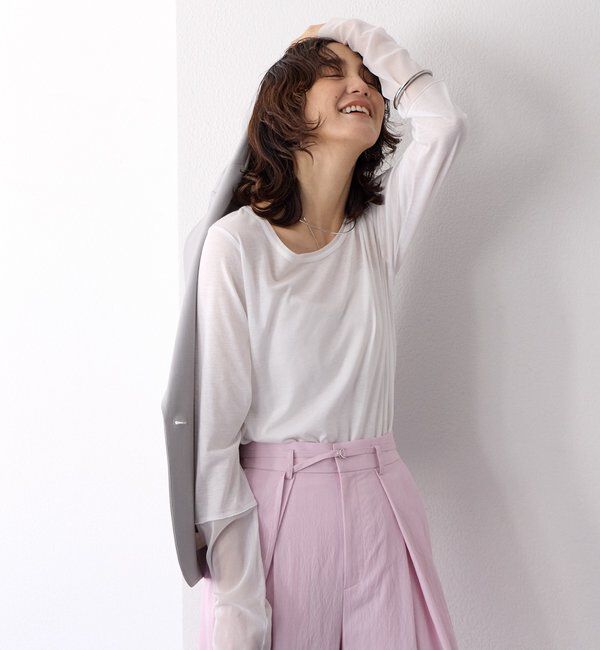  「【レイヤードに最適】チュールキリカエカットソー」|Tシャツ・カットソー|