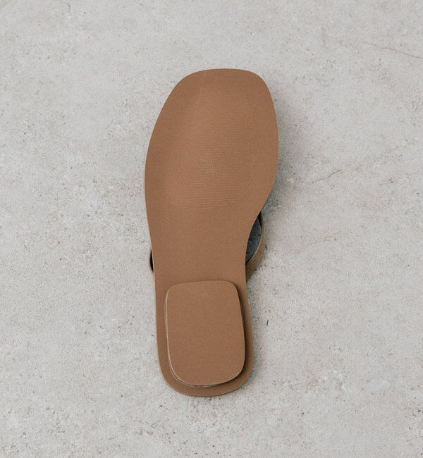  「予約【モードな印象に】スクエアトングコンビサンダル」|サンダル|