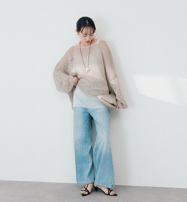  「予約【軽やかな抜け感を演出】チュールキリカエタンクトップ」|キャミソール|