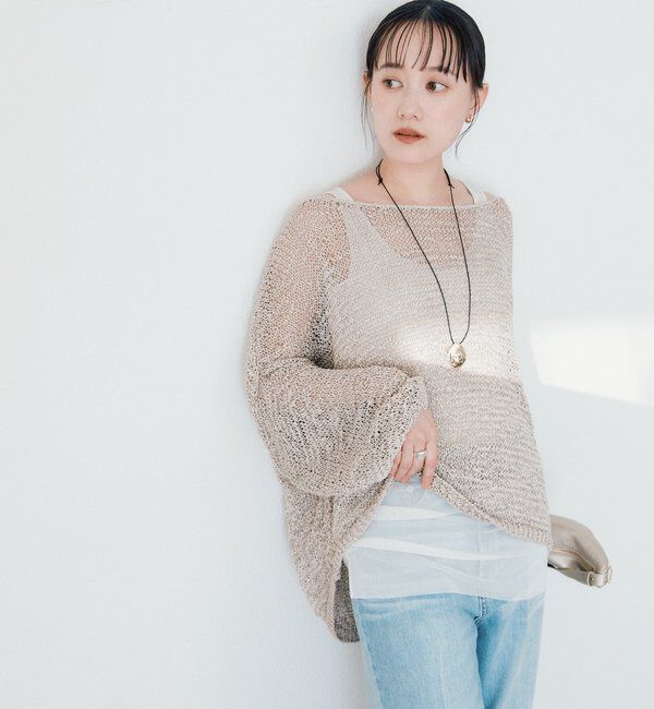  「予約【軽やかな抜け感を演出】チュールキリカエタンクトップ」|キャミソール|