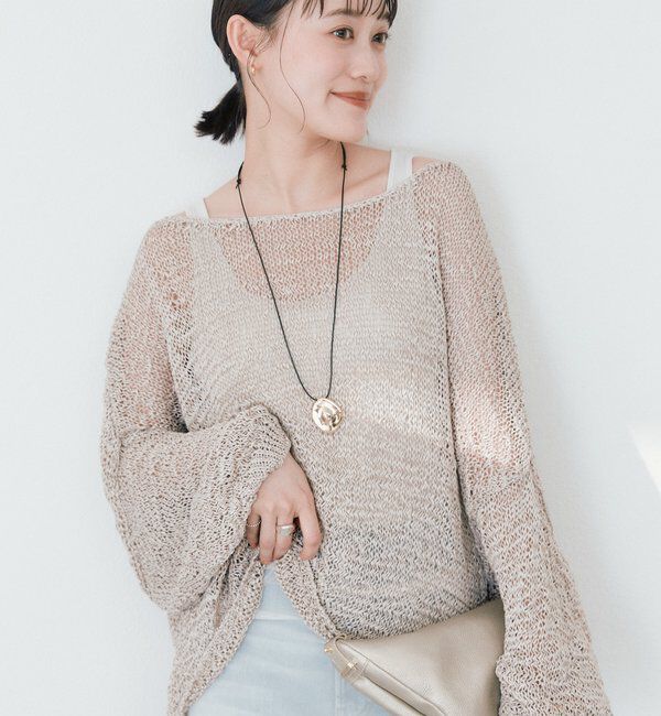  「予約【軽やかな抜け感を演出】チュールキリカエタンクトップ」|キャミソール|