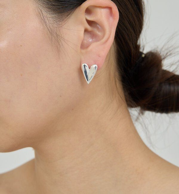  「ハートスタッドピアス」|リング|シルバー系