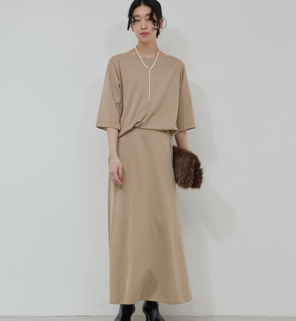  「【セットアップ対応】【イージーケア】キュプラジャージースカート」|スカート|