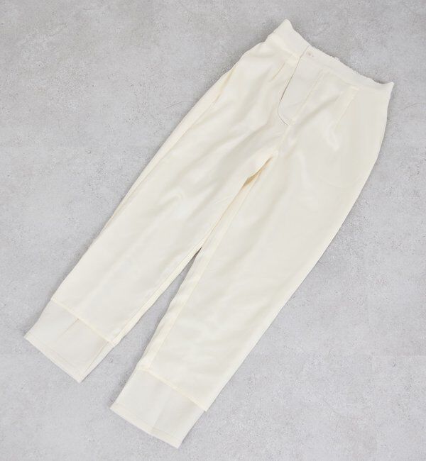  「【シワになりにくい】ジャージーテーパードパンツ」|チノ|