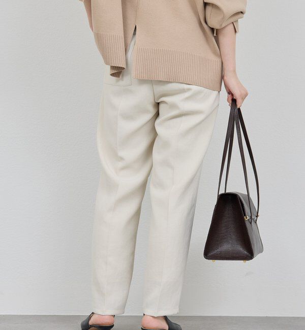 「【シワになりにくい】ジャージーテーパードパンツ」|チノ|