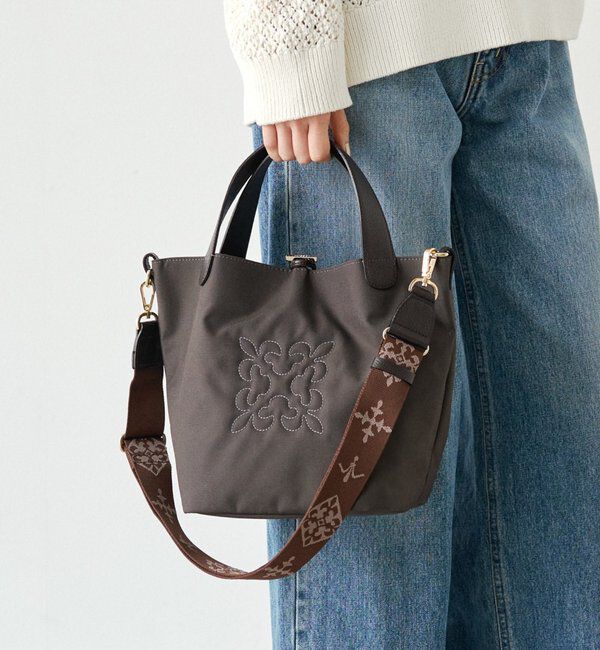  「コーデュラナイロン2WAYタウントートバッグ」|トートバッグ|ダークブラウン