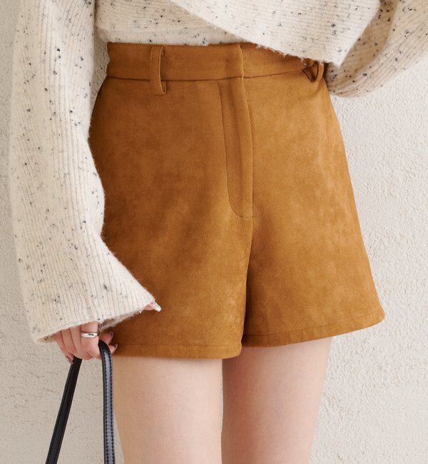  「フェイクスウェードショートパンツ」|チノ|