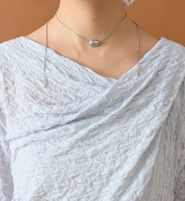  「レースオフショルロングTシャツ」|Tシャツ・カットソー|