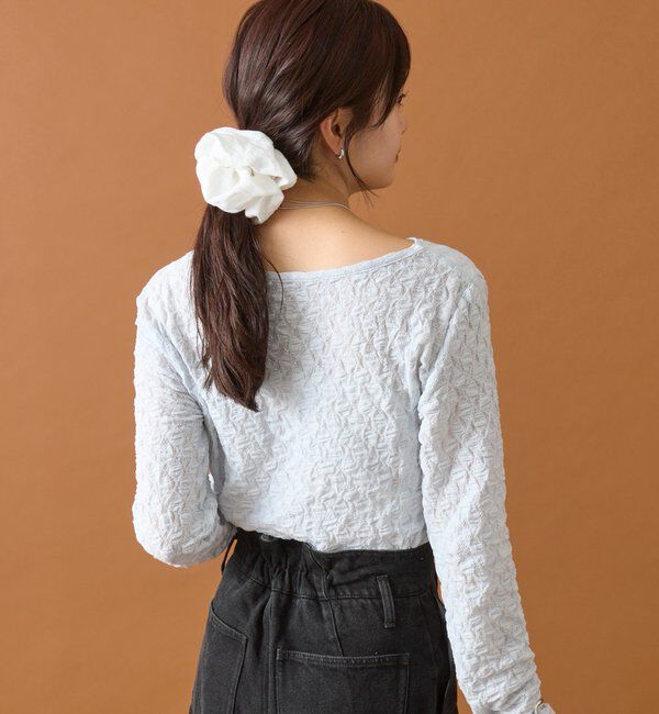  「レースオフショルロングTシャツ」|Tシャツ・カットソー|