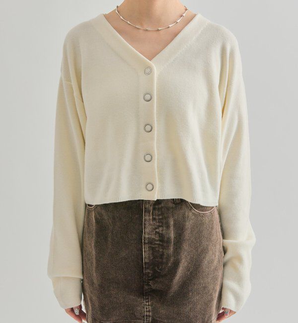  「Vボタンカーディガン」|カーディガン|