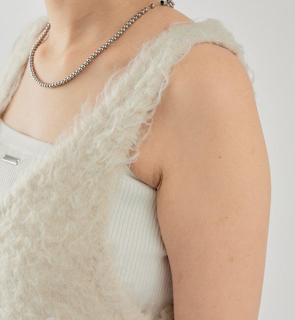  「シャギーニット ペプラムベスト」|ニット・セーター|