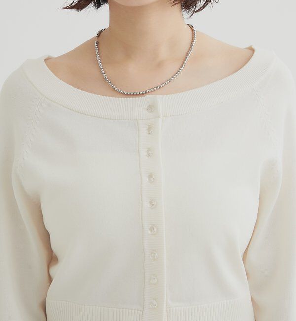  「クリアボタン カーディガン」|カーディガン|