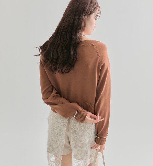  「クリアボタン カーディガン」|カーディガン|