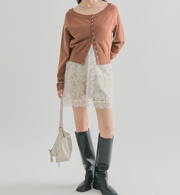  「クリアボタン カーディガン」|カーディガン|