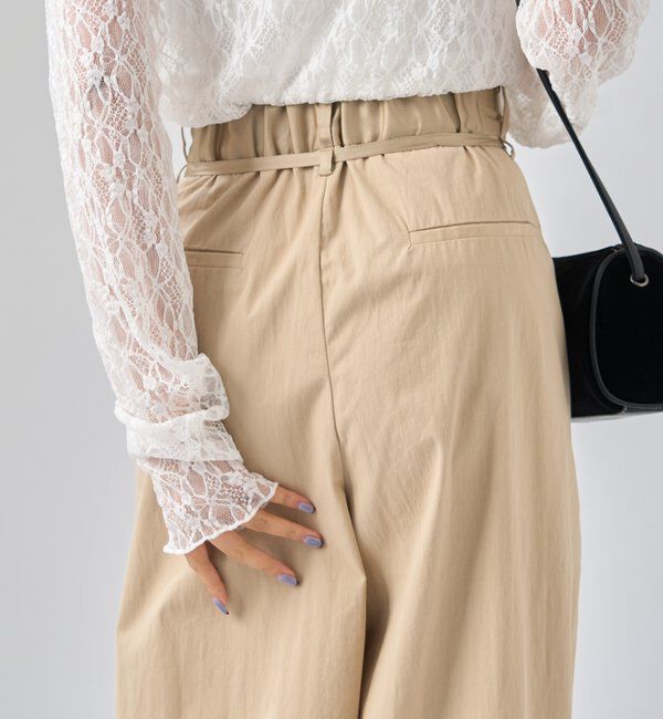  「サテンベルトパンツ」|チノ|