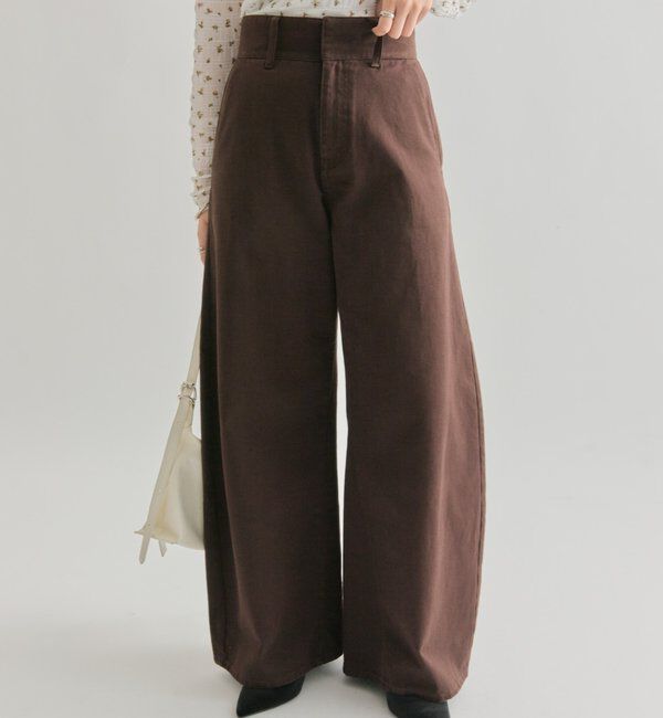  「【バックスタイルがポイント！新色ネイビー】バックシャンカーブデニム」|デニム|