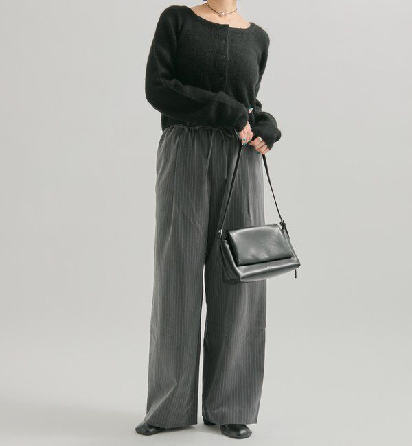  「スクエアネックニットカーディガン」|カーディガン|