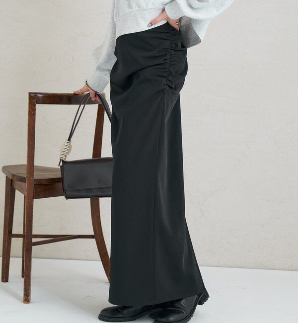  「サイドギャザータックスカート」|スカート|
