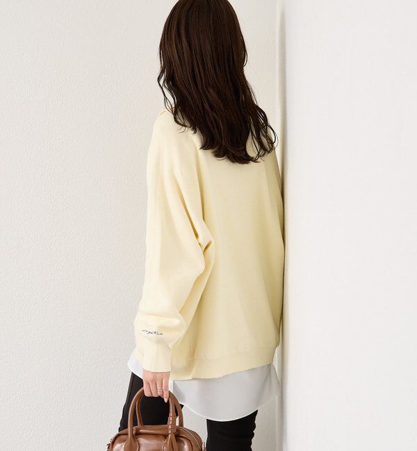  「スウェットライクヘンリーニット」|ニット・セーター|