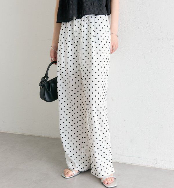  「ドットWベルトパンツ」|チノ|
