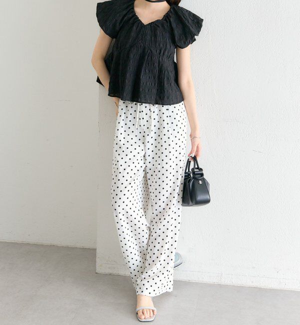  「ドットWベルトパンツ」|チノ|