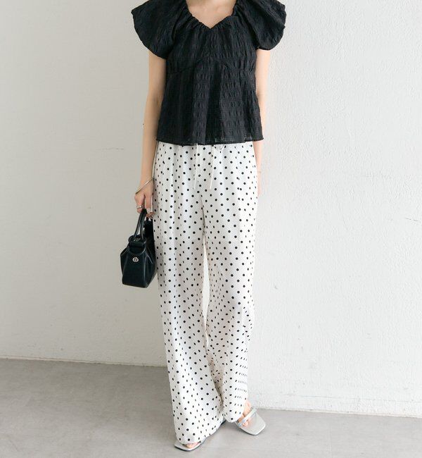  「ドットWベルトパンツ」|チノ|