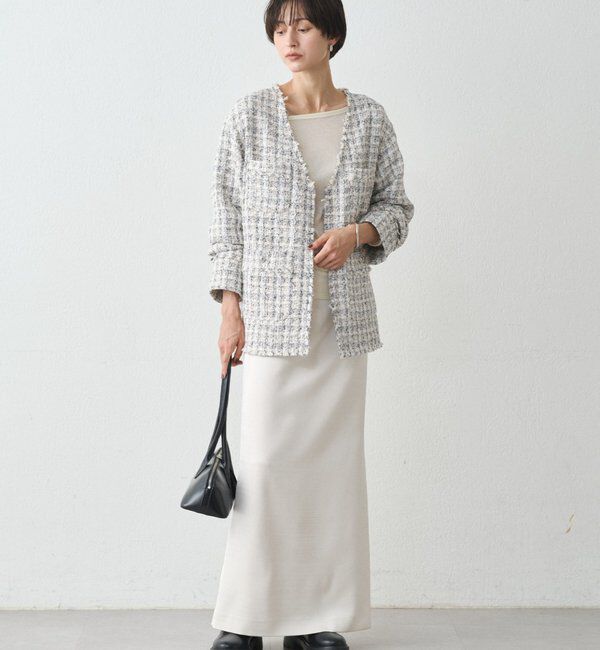  「スリットサテンタイトスカート」|スカート|