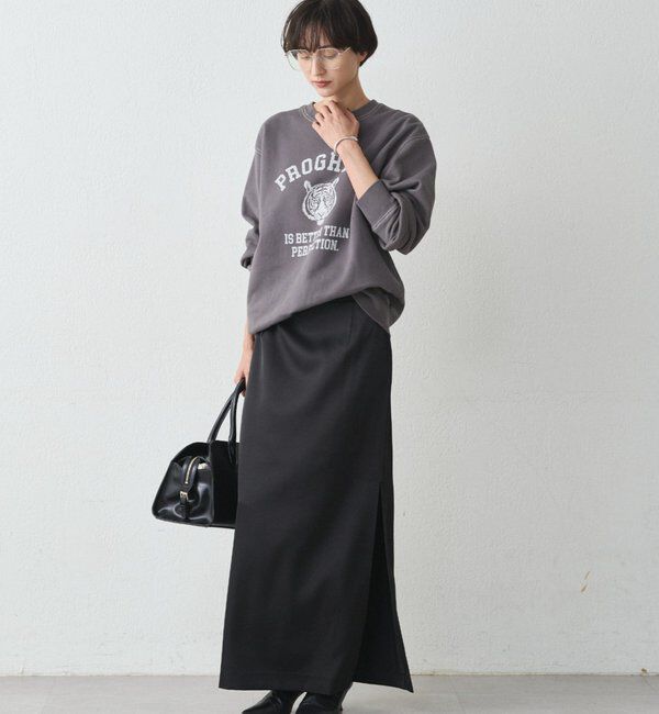  「スリットサテンタイトスカート」|スカート|