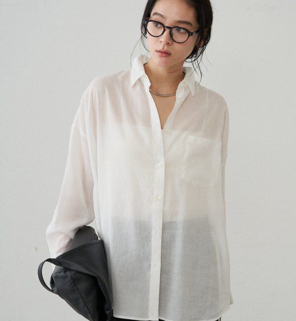  「カシュクール2wayリネンシャツ」|シャツ・ブラウス|オフホワイト
