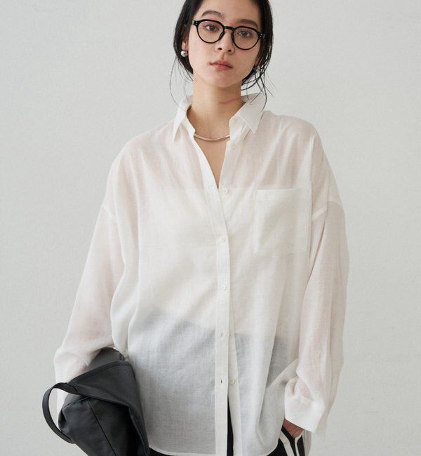  「カシュクール2wayリネンシャツ」|シャツ・ブラウス|