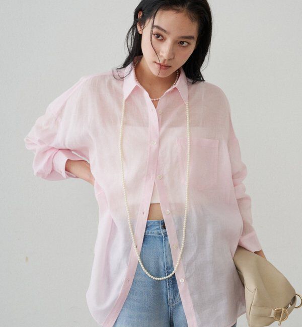  「カシュクール2wayリネンシャツ」|シャツ・ブラウス|